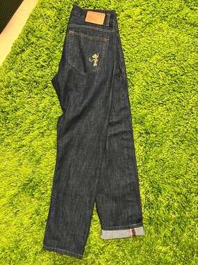 Cash Only Aleka Raw Indigo Selvedge Denim Jeans